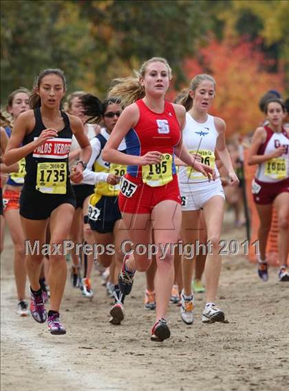 Thumbnail 1 in CIF State Cross Country Championships (D3 Girls) photogallery.