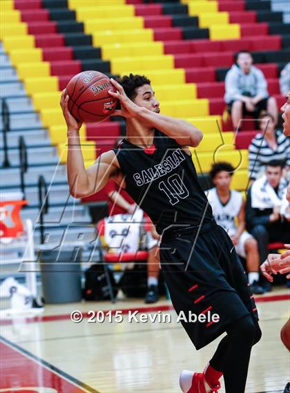 Thumbnail 2 in Basha vs Salesian (Hoophall West Invitational) photogallery.