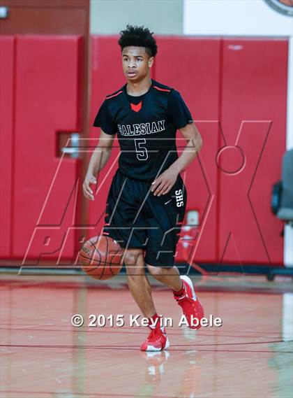 Thumbnail 2 in Basha vs Salesian (Hoophall West Invitational) photogallery.