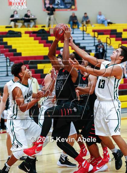 Thumbnail 1 in Basha vs Salesian (Hoophall West Invitational) photogallery.