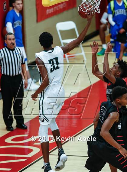 Thumbnail 2 in Basha vs Salesian (Hoophall West Invitational) photogallery.