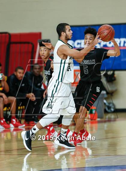 Thumbnail 1 in Basha vs Salesian (Hoophall West Invitational) photogallery.