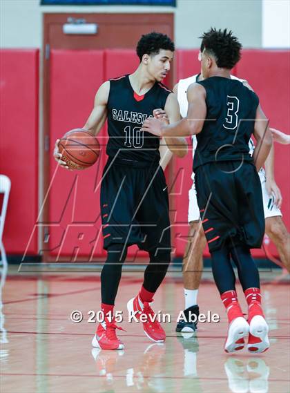 Thumbnail 1 in Basha vs Salesian (Hoophall West Invitational) photogallery.