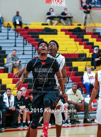 Thumbnail 1 in Basha vs Salesian (Hoophall West Invitational) photogallery.