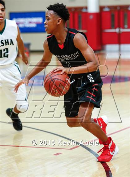 Thumbnail 3 in Basha vs Salesian (Hoophall West Invitational) photogallery.