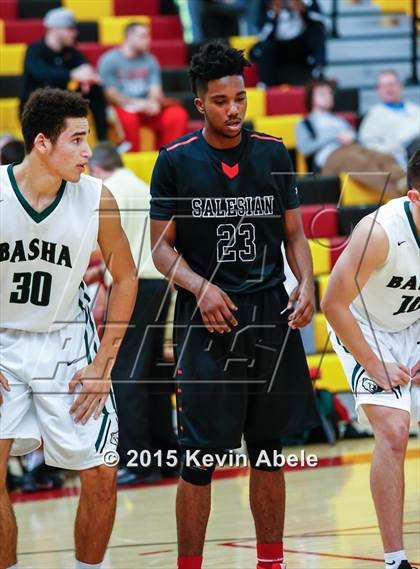 Thumbnail 3 in Basha vs Salesian (Hoophall West Invitational) photogallery.