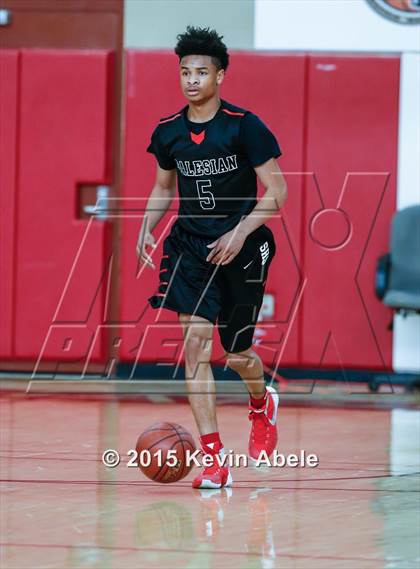 Thumbnail 1 in Basha vs Salesian (Hoophall West Invitational) photogallery.