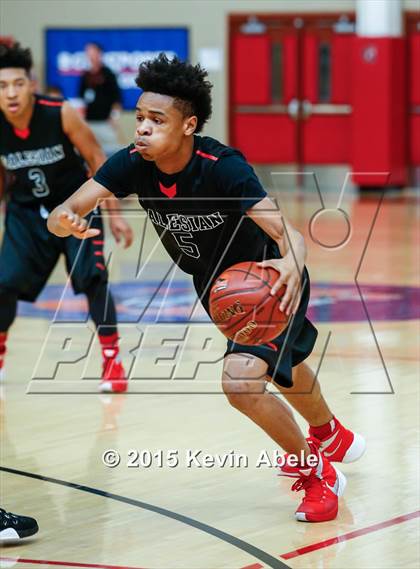 Thumbnail 1 in Basha vs Salesian (Hoophall West Invitational) photogallery.