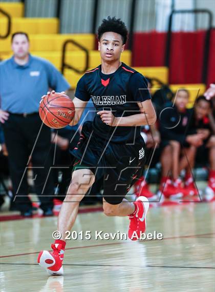 Thumbnail 2 in Basha vs Salesian (Hoophall West Invitational) photogallery.
