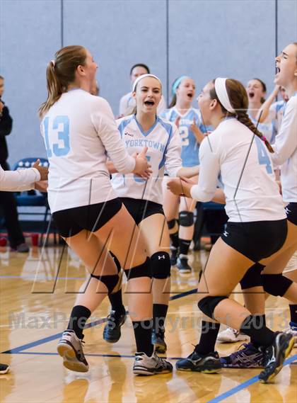 Thumbnail 1 in Yorktown vs Washington-Lee (Jr. Volleyball Brawl II) photogallery.