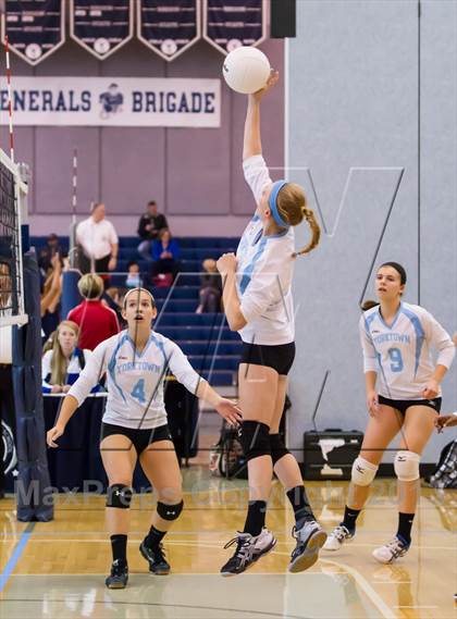 Thumbnail 2 in Yorktown vs Washington-Lee (Jr. Volleyball Brawl II) photogallery.