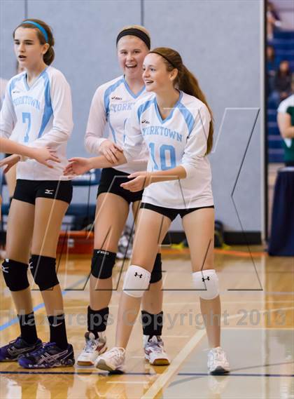 Thumbnail 2 in Yorktown vs Washington-Lee (Jr. Volleyball Brawl II) photogallery.