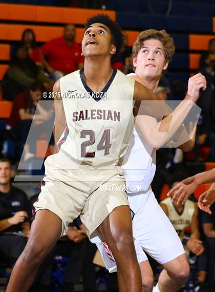 Thumbnail 1 in Salesian College Preparatory vs. Mater Dei (Tarkanian Classic) photogallery.