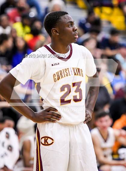 Thumbnail 3 in Rancho Christian vs. Christ the King (Hoophall West Tournament )  photogallery.
