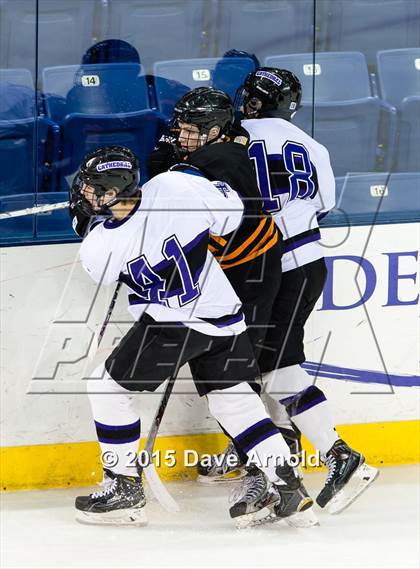 Thumbnail 2 in Woburn Memorial vs Springfield Cathedral (MIAA Super 8 Game 1) photogallery.