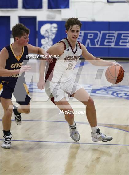 Thumbnail 1 in Gibault Catholic vs Civic Memorial (Freeburg/Columbia Holliday Tournament) photogallery.