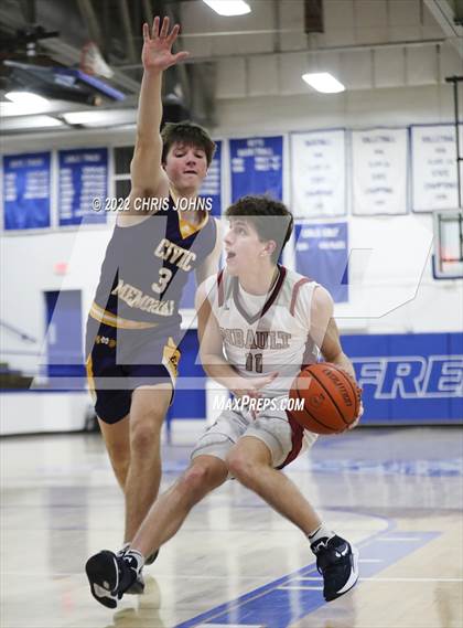 Thumbnail 2 in Gibault Catholic vs Civic Memorial (Freeburg/Columbia Holliday Tournament) photogallery.