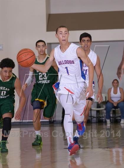 Thumbnail 1 in Moreau Catholic vs. Folsom (MaxPreps Holiday Classic) photogallery.