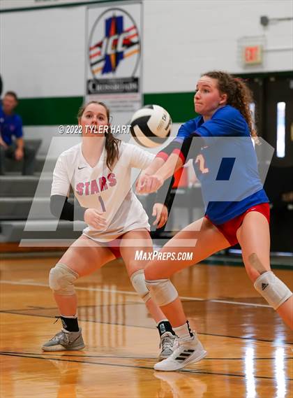 Thumbnail 1 in Western Boone vs. Guerin Catholic (IHSAA 3A Regional Championship) photogallery.