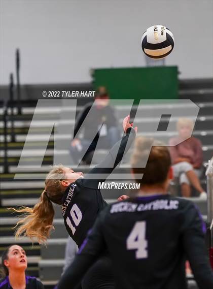 Thumbnail 1 in Western Boone vs. Guerin Catholic (IHSAA 3A Regional Championship) photogallery.