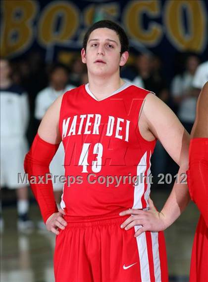 Thumbnail 3 in Mater Dei vs. St. John Bosco photogallery.