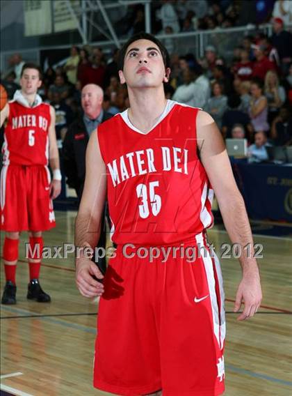 Thumbnail 2 in Mater Dei vs. St. John Bosco photogallery.