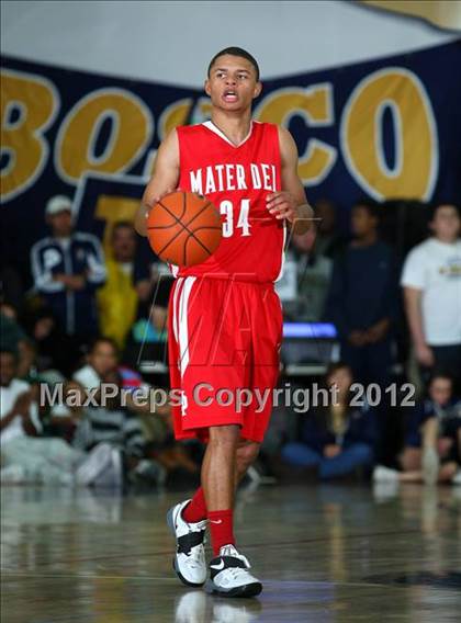 Thumbnail 1 in Mater Dei vs. St. John Bosco photogallery.