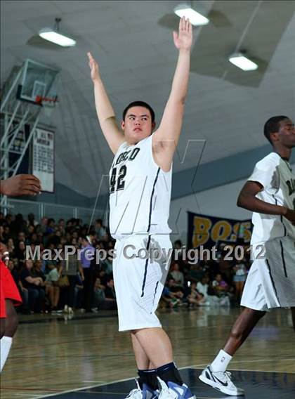 Thumbnail 2 in Mater Dei vs. St. John Bosco photogallery.