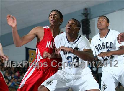 Thumbnail 3 in Mater Dei vs. St. John Bosco photogallery.