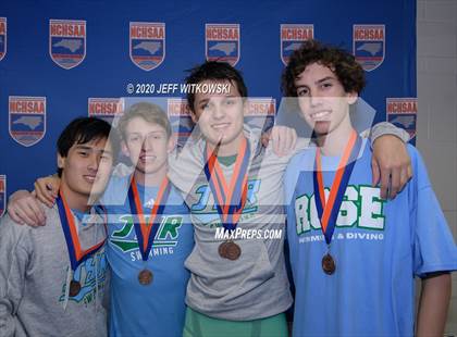 Thumbnail 3 in NCHSAA 3A Swimming Championship photogallery.