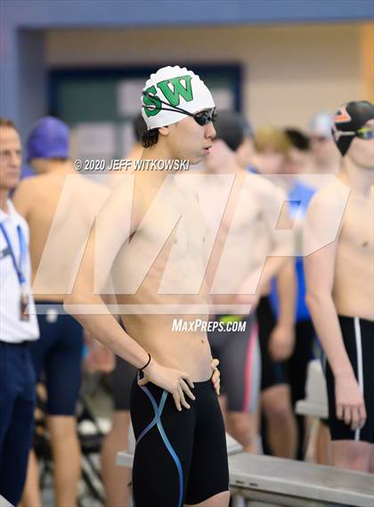 Thumbnail 2 in NCHSAA 3A Swimming Championship photogallery.