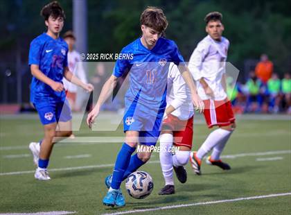 Thumbnail 2 in Grand Oaks vs Langham Creek (UIL 6A D2 Soccer Area Playoffs) photogallery.