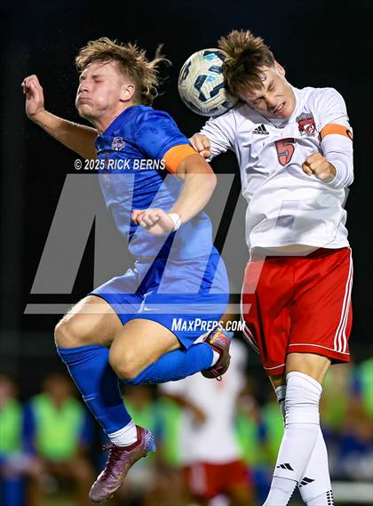 Thumbnail 3 in Grand Oaks vs Langham Creek (UIL 6A D2 Soccer Area Playoffs) photogallery.