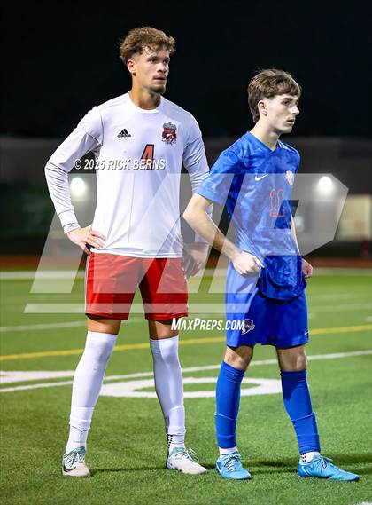 Thumbnail 3 in Grand Oaks vs Langham Creek (UIL 6A D2 Soccer Area Playoffs) photogallery.