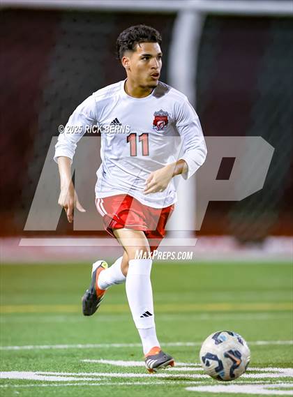 Thumbnail 2 in Grand Oaks vs Langham Creek (UIL 6A D2 Soccer Area Playoffs) photogallery.