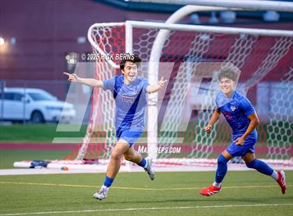 Thumbnail 3 in Grand Oaks vs Langham Creek (UIL 6A D2 Soccer Area Playoffs) photogallery.