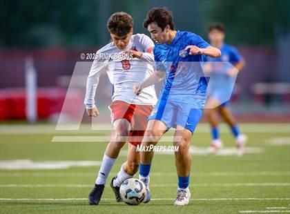 Thumbnail 3 in Grand Oaks vs Langham Creek (UIL 6A D2 Soccer Area Playoffs) photogallery.