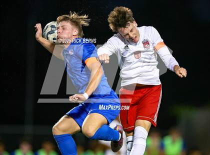 Thumbnail 1 in Grand Oaks vs Langham Creek (UIL 6A D2 Soccer Area Playoffs) photogallery.