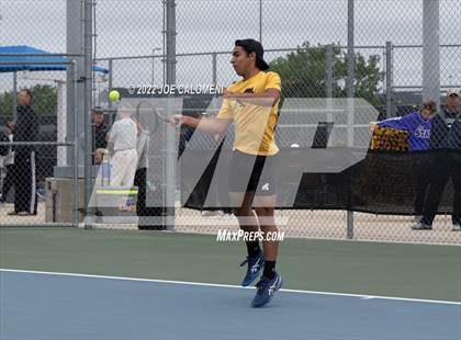 Thumbnail 2 in McAllen Memorial vs Lebanon Trail (UIL 5A Boys Singles State Quarterfinal) photogallery.