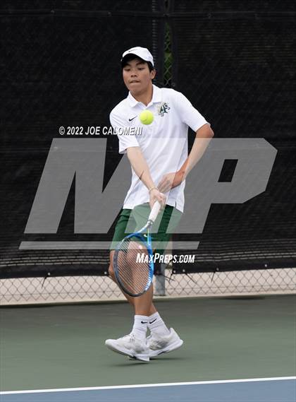 Thumbnail 2 in McAllen Memorial vs Lebanon Trail (UIL 5A Boys Singles State Quarterfinal) photogallery.
