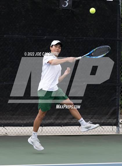 Thumbnail 3 in McAllen Memorial vs Lebanon Trail (UIL 5A Boys Singles State Quarterfinal) photogallery.