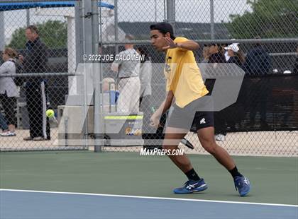 Thumbnail 1 in McAllen Memorial vs Lebanon Trail (UIL 5A Boys Singles State Quarterfinal) photogallery.