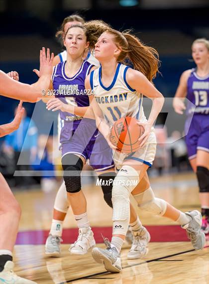 Thumbnail 1 in Huckabay vs Irion County (UIL 1A Basketball Semifinal) photogallery.