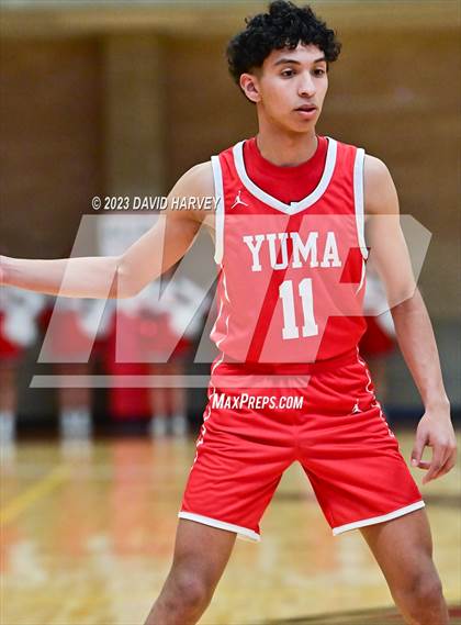 Thumbnail 3 in (CHSAA 3A Boys Basketball First Round) Yuma vs Faith Christian photogallery.
