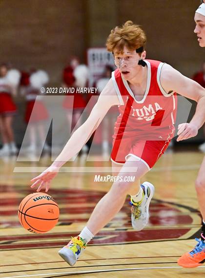 Thumbnail 3 in (CHSAA 3A Boys Basketball First Round) Yuma vs Faith Christian photogallery.