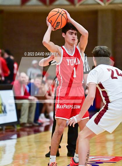 Thumbnail 1 in (CHSAA 3A Boys Basketball First Round) Yuma vs Faith Christian photogallery.