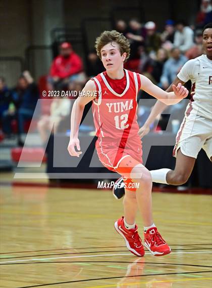 Thumbnail 1 in (CHSAA 3A Boys Basketball First Round) Yuma vs Faith Christian photogallery.