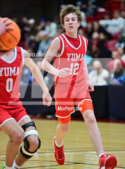 Thumbnail 1 in (CHSAA 3A Boys Basketball First Round) Yuma vs Faith Christian photogallery.