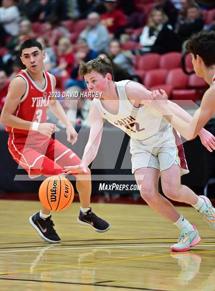Thumbnail 3 in (CHSAA 3A Boys Basketball First Round) Yuma vs Faith Christian photogallery.