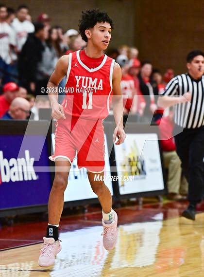 Thumbnail 1 in (CHSAA 3A Boys Basketball First Round) Yuma vs Faith Christian photogallery.